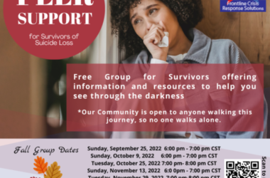 Fall 2022 Virtual Peer Support Groups For Suicide Loss
